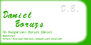 daniel boruzs business card