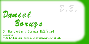 daniel boruzs business card